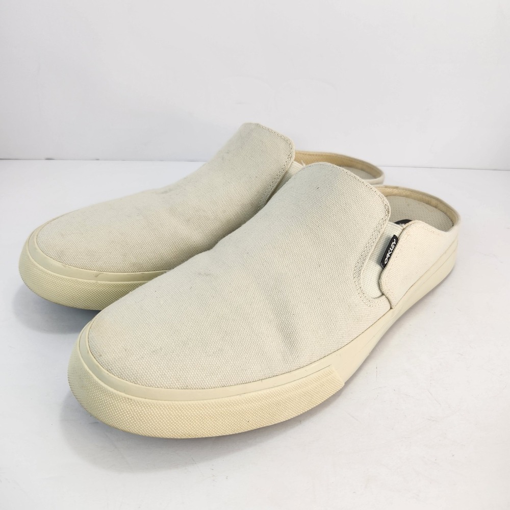 Oakley Men's Canvas Comfortable Minimalist Slip-On Sneakers Cream Size 10